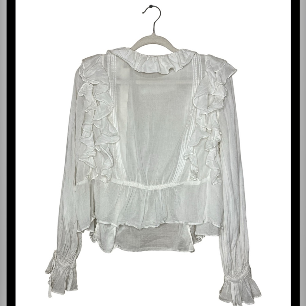 Doen White Ruffle Blouse - Picture 6 of 10